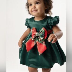 Rare Editions Green and Red Formal Kids Dress